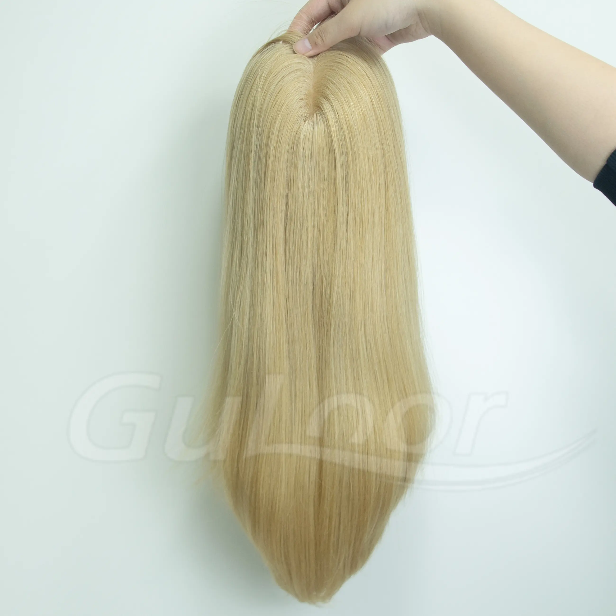 Silk Top With Cilps Women's Topper 14 Inches Color#20 100% Chinese hair